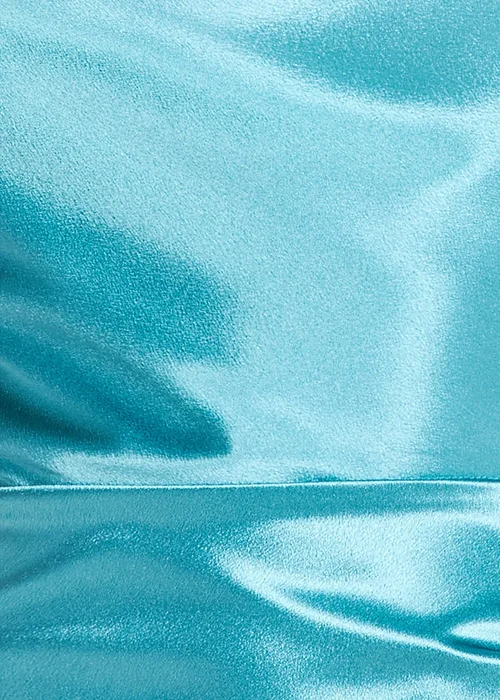Goddiva Aqua Satin Cowl Neck With Strappy Back Maxi Dress - 16 Image 4