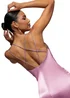 Goddiva Pink Satin Cowl Neck With Strappy Back Maxi Dress - 16 Image 3