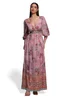 Goddiva Pink Chiffon Wrap Border Floral Print Maxi Dress - 10 Image 1