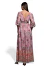 Goddiva Pink Chiffon Wrap Border Floral Print Maxi Dress - 10 Image 2