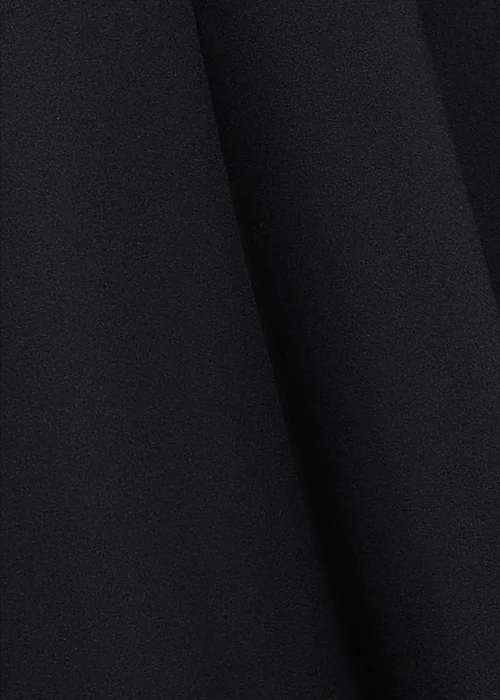 Goddiva Black Cap Sleeve Plunging V Neckline A Line Midi Dress - 8 Image 4