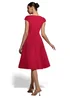 Goddiva Magenta Cap Sleeve Plunging V Neckline A Line Midi Dress - 16 Image 2