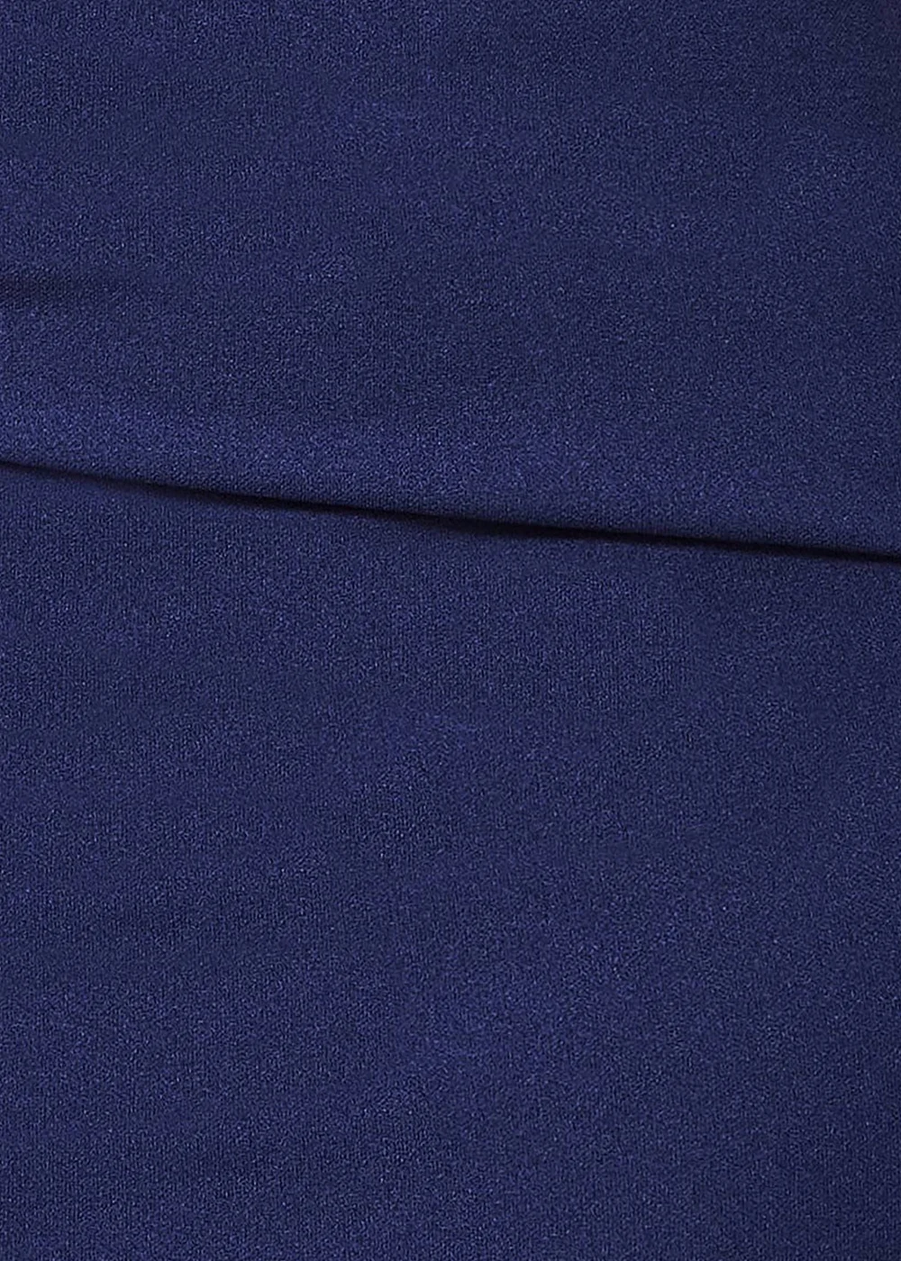 Goddiva Navy Blue Bardot Pleated Midi Dress - 14 Image 4