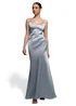 Goddiva Blue Cowl Back Satin Maxi Dress - 14 Image 1