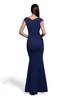 Goddiva Navy Blue Bardot Pleated Maxi Dress - 12 Image 2