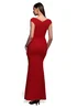 Goddiva Red Bardot Pleated Maxi Dress - 8 Image 2