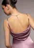 Goddiva Rose Pink Cowl Back Satin Maxi Dress - 16 Image 3