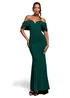 Goddiva Emerald Green Off The Shoulder Draped Sleeve Maxi Dress - 16 Image 1