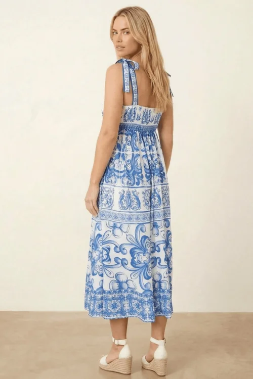 Style Cheat Strappy Blue Midi Dress - 14 Image 2