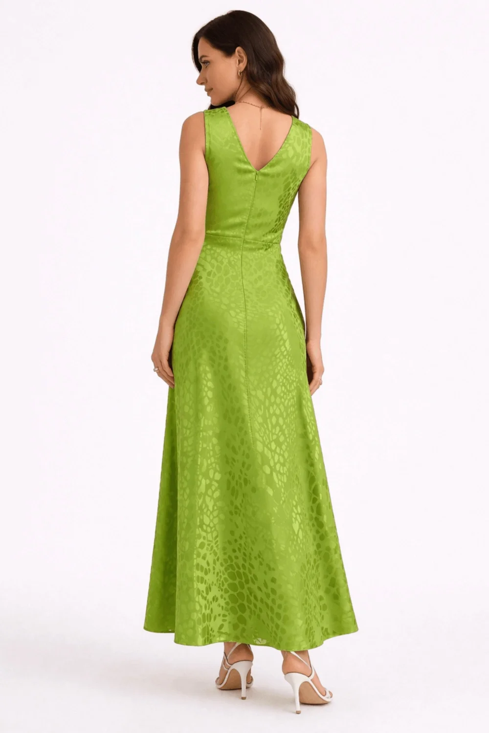 Style Cheat Satin Maxi Green Slip Dress - 16 Image 2
