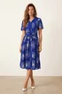 Style Cheat Cobalt Tie-Front Shirt Dress - 14 Image 2