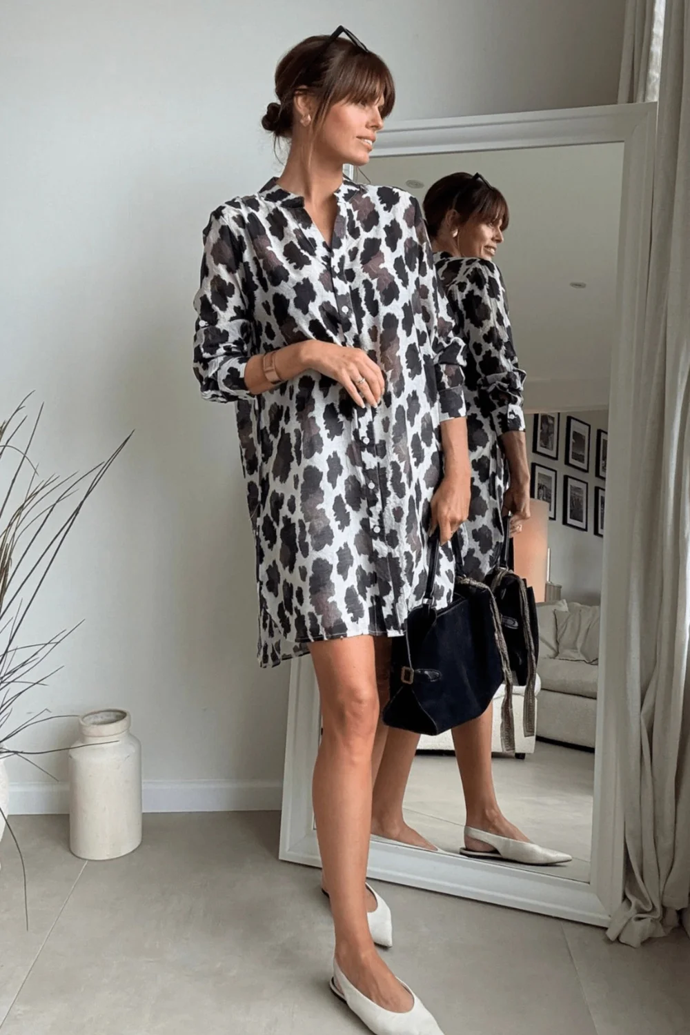 Style Cheat Brown Animal Longline Shirt - 14 Image 4