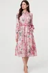 Style Cheat Scarf Print Shirt Dress Pink - 14 Image 4