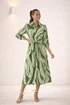 Style Cheat Green Leaf Shirt Dress - 8 Image 1
