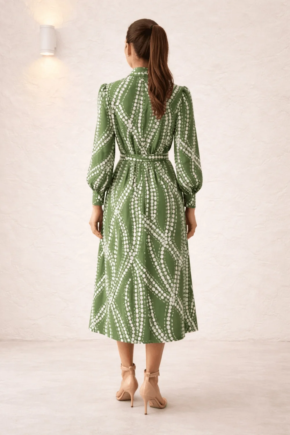 Style Cheat Green Leaf Shirt Dress - 8 Image 3