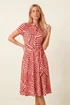 Style Cheat Red & White Geometric Shirt Dress - 14 Image 2