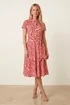 Style Cheat Red & White Geometric Shirt Dress - 14 Image 1