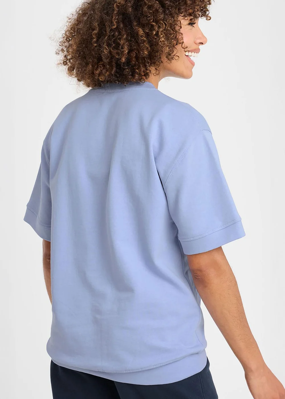Cotton Traders Blue Sky Cotton Short Sleeve Sweatshirt - 3XL Image 3