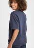 Cotton Traders Steel Blue Cotton Short Sleeve Sweatshirt - L Image 3