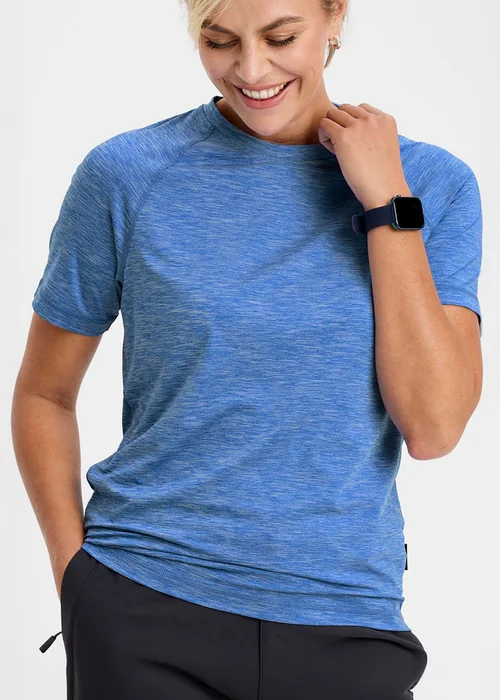 Cotton Traders French Blue Breathable Crew Neck T-Shirt - S Image 3
