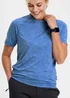 Cotton Traders French Blue Breathable Crew Neck T-Shirt - S Image 3