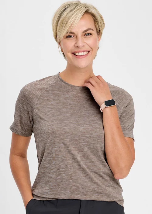Cotton Traders Mocha Breathable Crew Neck T-Shirt - S Image 1