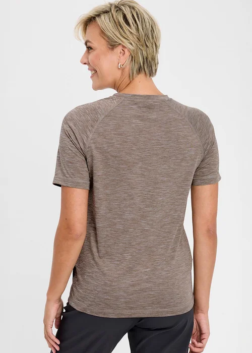 Cotton Traders Mocha Breathable Crew Neck T-Shirt - S Image 4