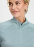 Cotton Traders Iced Aqua Breathable Half Zip T-Shirt - M Image 3