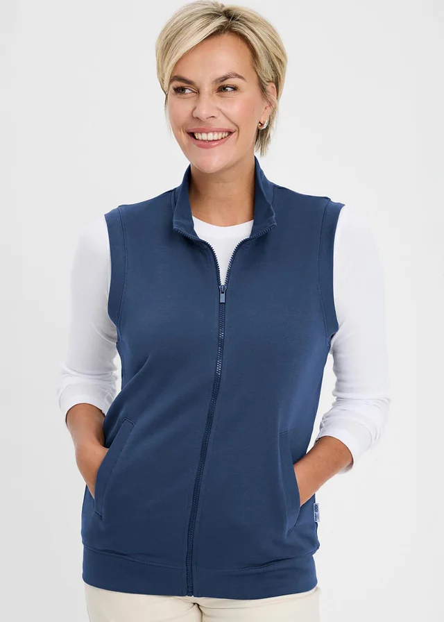 Cotton Traders Admiral Sleeveless Zip Through Top