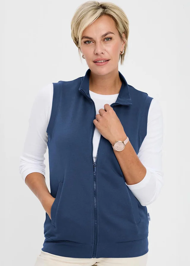 Cotton Traders Admiral Sleeveless Zip Through Top