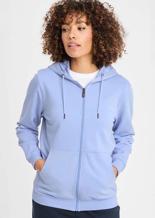 Cotton Traders Blue Sky Cotton Hooded Zip Through Sweat Top - 3XL Image 3