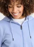 Cotton Traders Blue Sky Cotton Hooded Zip Through Sweat Top - 3XL Image 2
