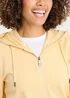 Cotton Traders Pale Yellow Cotton Hooded Zip Through Sweat Top - M Image 2