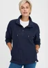 Cotton Traders Dark Sky Coastal Button Neck Top - L Image 3
