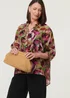 Izabel London Pink Floral Button 3/4 Sleeve Relaxed Blouse - 16 Image 1