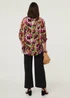 Izabel London Pink Floral Button 3/4 Sleeve Relaxed Blouse - 16 Image 2