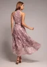 Goddiva Pink Halter Neck Lace High & Low Midi Dress - 14 Image 2