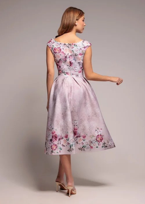 Goddiva Blush Sweetheart Floral Midi Dress - 12 Image 2