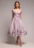 Goddiva Blush Sweetheart Floral Midi Dress - 12 Image 1