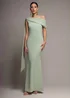 Goddiva Sage Green Sash One Shoulder Bardot Maxi Dress - 18 Image 1