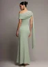 Goddiva Sage Green Sash One Shoulder Bardot Maxi Dress - 18 Image 2
