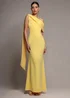 Goddiva Butter Yellow Sash One Shoulder Bardot Maxi Dress - 18 Image 1