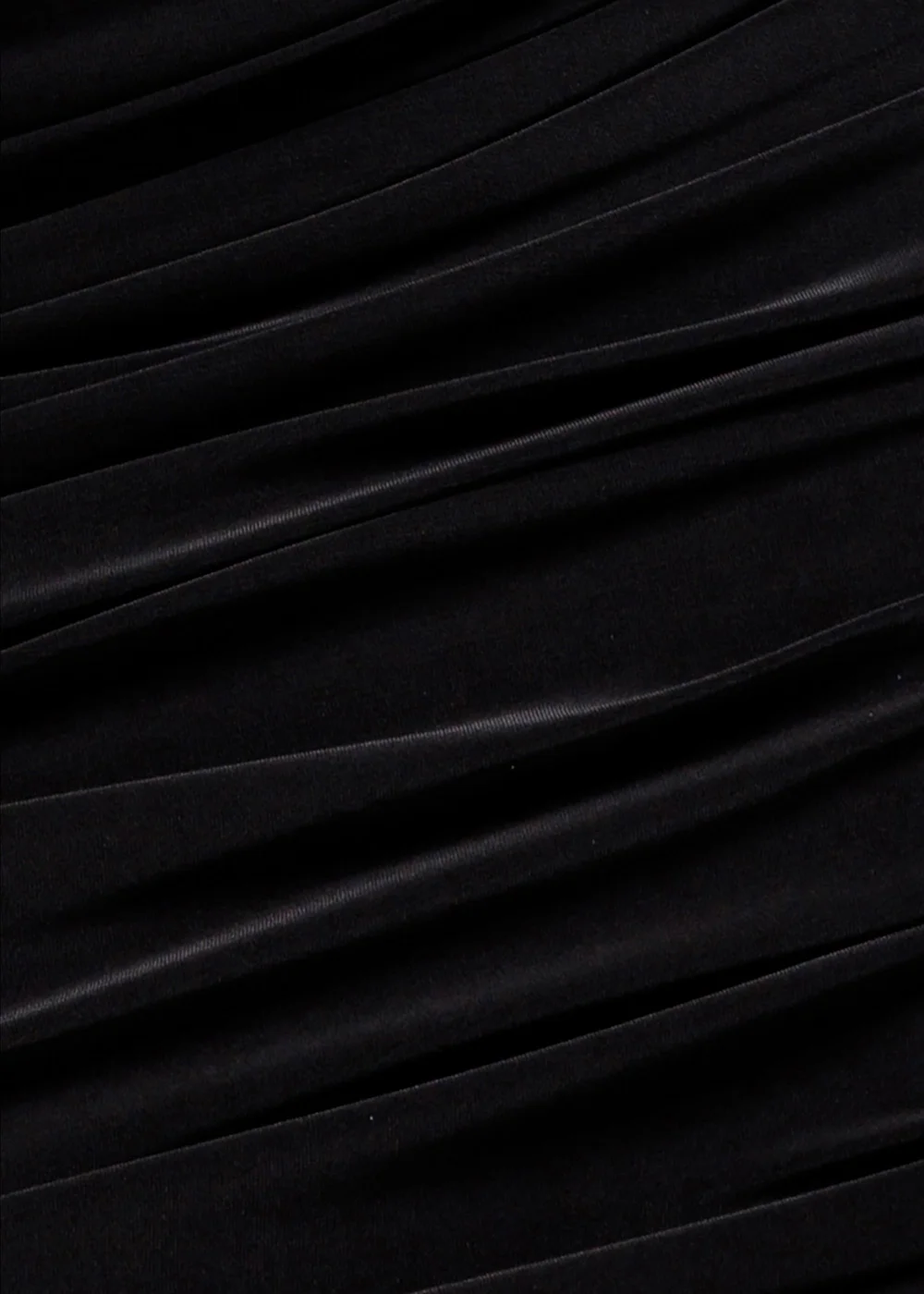 Goddiva Black Gathered One Shoulder Sheer Panel Maxi Dress - 6 Image 4