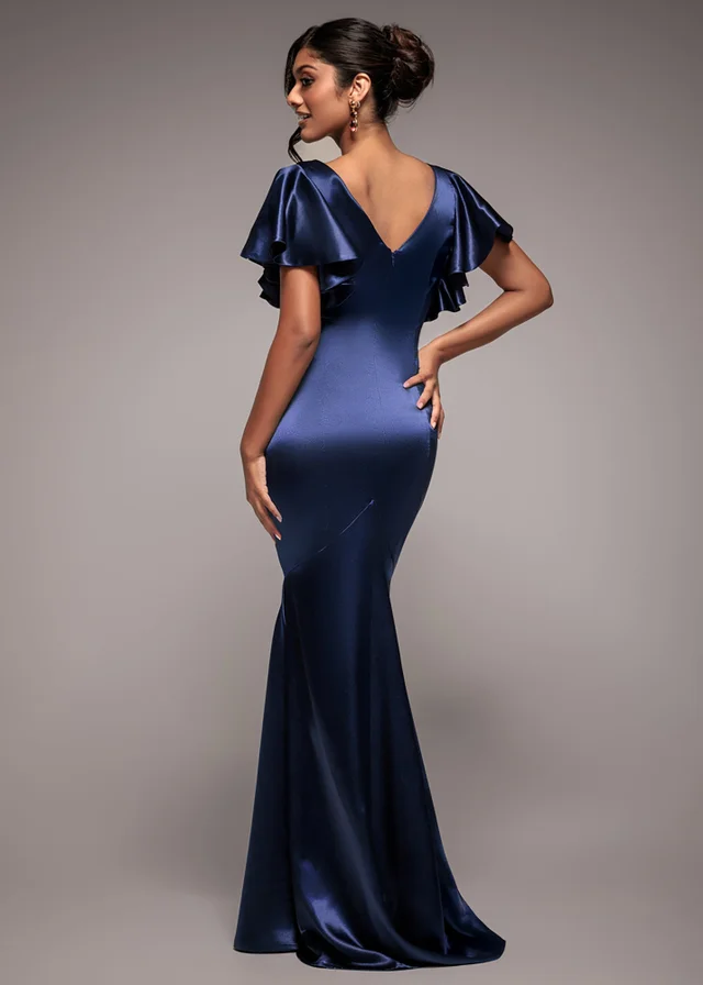 goddiva cowl back satin maxi dress reviews Goddiva Cowl Neck With Strappy Back Satin Maxi in Pink