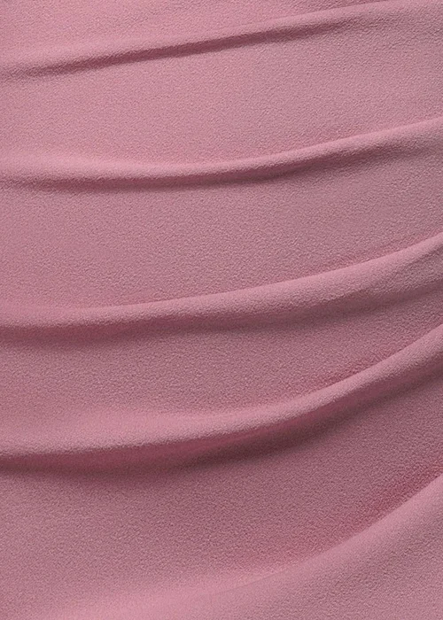 Goddiva Pink Lurex Pleated Bardot One Shoulder Cape Maxi Dress - 8 Image 4
