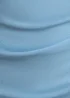 Goddiva Ice Blue Satin Bow Bardot Sheath Maxi Dress - 10 Image 4