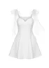 Goddiva White Scuba & Polka Mesh Bella Bow Multiway Skater Mini Dress - 16 Image 5