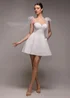 Goddiva White Scuba & Polka Mesh Bella Bow Multiway Skater Mini Dress - 16 Image 1