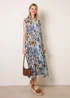 Blue Vanilla Blue V Neck Loose Fit Maxi Dress - S/M Image 1