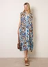 Blue Vanilla Blue V Neck Loose Fit Maxi Dress - S/M Image 3